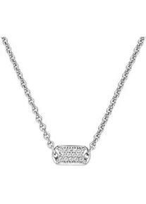 Collier Smart Jewel "Mittelteil rechteckig mit Zirkonia, Silber 925", silber, Halsketten, Damen, 45cm, Silber 925 (Sterlingsilber), Collier