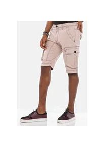 Cipo & Baxx Shorts CIPO & BAXX "Shorts", Herren, Gr. 33, Normalgr&ouml;&szlig;en, grau, 98% Baumwolle, 2% Elasthan, unifarben, regular fit kurz, Hosen Shorts, mit Cargotaschen, CK-188