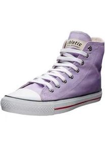 Sneaker Ethletic "White Cap Hi Cut", Damen, Gr. 36, lila (lavenda pink p, just wei&szlig;), Obermaterial: 100% Baumwolle; Futter: 100% Baumwolle; Decksohle: 100% Baumwolle; Sohle: 100% Naturkautschuk, Schuhe Sneakerboots Canvassneaker Sneaker high, Keine Angabe