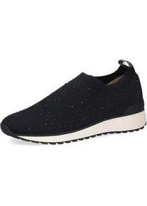 Slip-On Sneaker Caprice, Damen, Gr. 40, blau (dunkelblau), Textil, Schuhe Sneaker, Slipper, Freizeitschuh, Halbschuh mit funkelnden Strass-Steinen