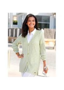 Cardigan Casual Looks, Damen, Gr. 50, gr&uuml;n (reseda, hellblau), 100% Polyacryl, gemustert, mehrfarbig, Strickjacken