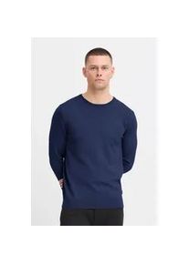 Strickpullover Blend "BHPullover", Herren, Gr. M, marineblaus, Feinstrick, 78% Viskose, 22% Polyester, unifarben, slim fit normal, Rundhals, Pullover Strickpullover, Stilvoller Strickpullover