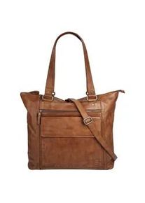 SPIKES & SPARROW Shopper SPIKES & SPARROW, Damen, Gr. B/H/T: 39cm x 14cm onesize, braun (cognac), Leder, vintage, Taschen Shopper, echt Leder