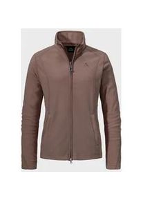 Sch&ouml;ffel Fleecejacke SCH&Ouml;FFEL "Fleece Jacket Leona3", Damen, Gr. 40, lila (3905, braun), Oberstoff: 100% Polyester, regular fit, hoch geschlossener Ausschnitt, Jacken Fleecejacke