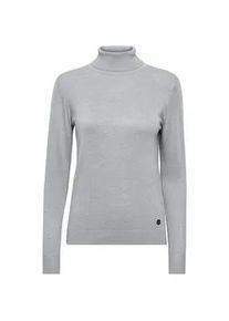 Rollkragenpullover oxmo "Rollkragenpullover OXKatja", Damen, Gr. XL, grau (mid grau melange), Obermaterial: 80% Viskose CV. 20% Nylon NY., Pullover Rollkragenpullover