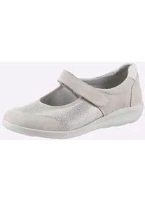 Slipper Casual Looks, Damen, Gr. 40, beige (sand), Glattleder, Nubukleder, Textil, Schuhe Slipper