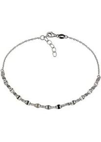 Fu&szlig;kette Vivance "925 Silber rhodiniert glanz", wei&szlig;, Fu&szlig;ketten, Damen, 23+2cm, Silber 925 (Sterlingsilber), gl&auml;nzend