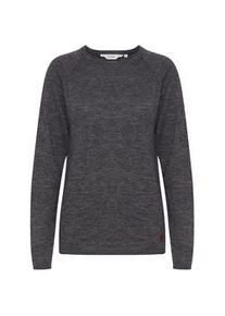 Strickfleece-Pullover oxmo "Strickpullover OXDaniela", Damen, Gr. M, blau (ensign blau), Obermaterial: 50% Baumwolle CO. 50% Polyacryl PAN., Pullover