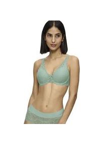 B&uuml;gel-BH Triumph "Body Make-Up Illusion Lace", Damen, Gr. 85, Cup D, gr&uuml;n (misty turquoise), Microtouch, Obermaterial: 51% Polyamid, 35% Polyester, 14% Elasthan, BHs B&uuml;gel-BH, mit Stretch-Spitze und Lifting-Effekt