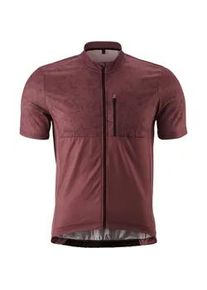 Radtrikot Gonso "PRESEGNO", Herren, Gr. S, rot (rotbraun), 95% Polyester, 5% Elasthan, Rundhals, Trikots, Herren Radshirt kurzarm, atmungsaktives Fahrradtrikot mit R&uuml;ckentasche