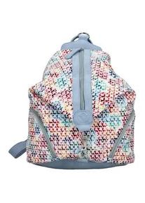 Cityrucksack Rieker, Damen, Gr. B/H/T: 28cm x 39cm x 16cm, bunt (hellblau multicolor), Lederimitat, Textil, Rucks&auml;cke Cityrucksack, Damen Rucksack, Freizeitrucksack in bunter Optik