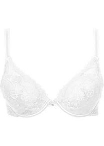 Push-up-BH LISCA "Push up BH Evelyn", Damen, Gr. 75, Cup D, wei&szlig;, Spitze, Obermaterial: 82% Polyamid PA. 18% Elasthan EL., BHs Push-up-BH