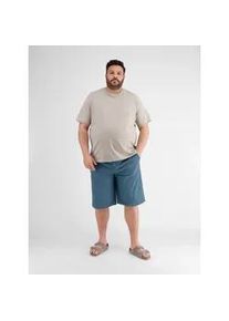 Bermudas Lerros "Chino-Bermuda mit G&uuml;rtel, in Gro&szlig;en Gr&ouml;&szlig;en", Herren, Gr. 6XL, blau (crispy blau), 98% Baumwolle, 2% Elasthan, Hosen Bermudas