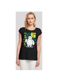 T-Shirt F4NT4STIC "Big Hero 6 Baymax Lollypop", Damen, Gr. S, schwarz, Obermaterial: 100% Baumwolle, regular fit, Rundhals, ohne B&uuml;ndchen, Shirts T-Shirt, Premium Qualit&auml;t