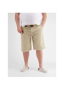 Bermudas Lerros "Chino-Bermuda mit G&uuml;rtel, in Gro&szlig;en Gr&ouml;&szlig;en", Herren, Gr. 5XL, beige (light dune beige), 98% Baumwolle, 2% Elasthan, Hosen Bermudas