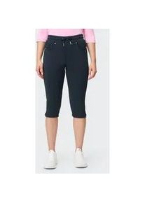 Caprihose Joy Sportswear "VANESSA", Damen, Gr. 46, N-Gr, blau (night), Obermaterial: 60% Baumwolle, 40% Elasthan, Hosen Caprihose