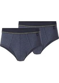 Slip Babista "2er Pack Slip FRANLOTE", Herren, Gr. L, blau (dunkelblau melange), Obermaterial: 70% Baumwolle CO. 30% Polyester COOLMAX PES(Coolmax)., Unterhosen Slip