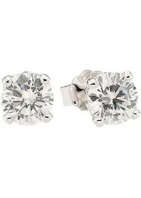 Paar Ohrstecker "Schmuck Geschenk Silber 925 Silberohrstecker", silber (silberfarben, kristallwei&szlig;, kristallwei&szlig;), ANISTON JEWELRY & WATCHES, Ohrringe, Damen, 4mm, Silber 925 (Sterlingsilber), mit Zirkonia (synth.) oder Glasstein