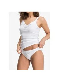 Unterhemd Speidel "Noelle", Damen, Gr. 48, N-Gr, wei&szlig;, Feinripp, 100% Baumwolle, gemustert, unifarben, V-Ausschnitt, Unterhemden Unterhemd, sportlich, modisch, V-Ausschnitt, ohne Schadstoffe, Baumwolle