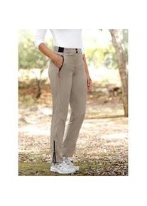 Funktionshose Casual Looks, Damen, Gr. 22, Kurzgr&ouml;&szlig;en, braun (schlamm), 95% Polyamid, 5% Elasthan, unifarben, lang, Hosen Funktionshose