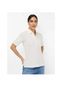 Poloshirt Brax "Style CLEO", Damen, Gr. 42, wei&szlig; (sanftes wei&szlig;), 97% Baumwolle, 3% Elasthan, Shirts