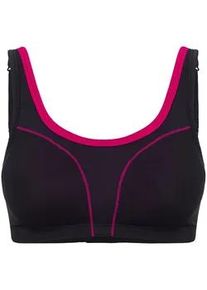 Sport-BH SuSa "Sport BH Move high", Damen, Gr. 85, Cup A, schwarz (schwarz, pink), Obermaterial: 52% Polyamid PA. 37% Polyester PES. 11% Elasthan EL., BHs Sport-BH