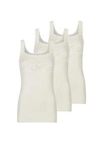 Achselhemd Nina von C. "3er Pack Damen Achselhemd Fine Cotton", Damen, Gr. 44, N-Gr, beige (champagner), Obermaterial: 100% Baumwolle CO., Unterhemden