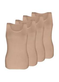 Sassa Mode Achseltop SASSA "4er Sparpack Top LOVELY SKIN", Damen, Gr. 42, N-Gr, beige (beige beige), Obermaterial: 95% Modal CMD. 5% Elasthan EL., Unterhemden