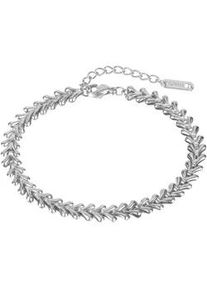 Armband Firetti "Schmuck Geschenk Edelstahl Armschmuck Herzkettengliederung Liebe", silber (edelstahlfarben), Armb&auml;nder, Damen, 23,5cm, Edelstahl, Armband