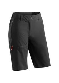 Outdoorhose Maier Sports "Lulaka Bermuda Loop", Damen, Gr. 44, Normalgr&ouml;&szlig;en, schwarz, 100% Polyester, Hosen Outdoorhose, Damen Shorts, kurze Wanderhose, Outdoor-Hose, 3 Taschen, Regular Fit