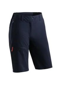 Outdoorhose Maier Sports "Lulaka Bermuda Loop", Damen, Gr. 50, Normalgr&ouml;&szlig;en, blau (dunkelblau), 100% Polyester, Hosen Outdoorhose, Damen Shorts, kurze Wanderhose, Outdoor-Hose, 3 Taschen, Regular Fit