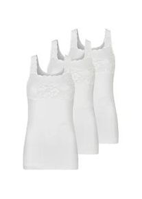 Achselhemd Nina von C. "3er Pack Damen Achselhemd Fine Cotton", Damen, Gr. 48, N-Gr, wei&szlig;, Obermaterial: 100% Baumwolle CO., Unterhemden