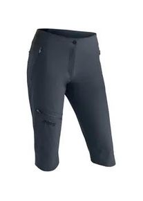 Outdoorhose Maier Sports "Inara slim Capri Vario", Damen, Gr. 44, Normalgr&ouml;&szlig;en, grau, 90% Polyamid, 10% Elasthan, Hosen Outdoorhose, Damen Wanderhose, elastische Funktionshose mit 4 Taschen, Slim Fit