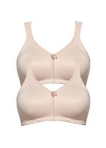 Entlastungs-BH SuSa "2er Pack Entlastungs BH Topsy Plus", Damen, Gr. 85, Cup C, beige (cappuccino cappuccino), Stoff, Obermaterial: 78% Polyamid PA. 22% Elasthan EL., BHs Entlastungs-BH