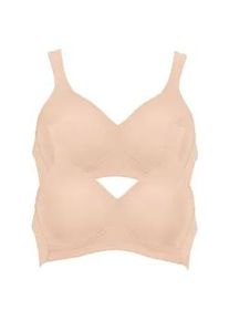 B&uuml;gelloser BH Anita "BH ohne B&uuml;gel Twin", Damen, Gr. 75, Cup B, beige (desert desert), Obermaterial: 70% Polyamid PA. 30% Elasthan EL., BHs