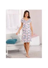 Nachthemd "Nachthemd", Damen, Gr. 48/50, Normalgr&ouml;&szlig;en, beige (ecru, bedruckt), 100% Baumwolle, gemustert, Kleider Nachthemd