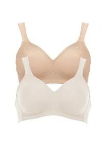 B&uuml;gelloser BH Anita "BH ohne B&uuml;gel Twin", Damen, Gr. 100, Cup E, bunt (champagner beige), Obermaterial: 70% Polyamid PA. 30% Elasthan EL., BHs