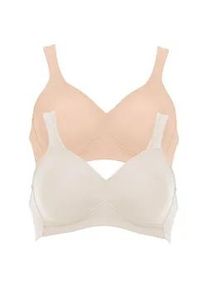 B&uuml;gelloser BH Anita "BH ohne B&uuml;gel Twin", Damen, Gr. 100, Cup C, bunt (champagner desert), Obermaterial: 70% Polyamid PA. 30% Elasthan EL., BHs