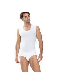 Achseltop Mey "Casual Cotton (K)", Herren, Gr. M, N-Gr, wei&szlig;, Feinripp, Obermaterial: 100% Baumwolle, k&ouml;rpernah, V-Ausschnitt, Unterhemden, ohne auftragende Seitenn&auml;hte