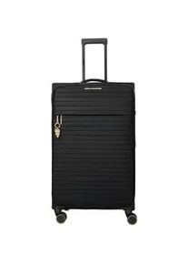 Weichgep&auml;ck-Trolley Travelite "BARBARA & Travelite BARBARA STEPP, verschiedene Gr&ouml;&szlig;en und Farben", Damen, Gr. B/H/T: 47cm x 80cm x 30cm 88 l, schwarz, Nylon, unifarben, Koffer, Weichgep&auml;ck-Koffer Schl&uuml;sselanh&auml;nger Volumenerweiterung bei S/M