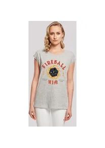 T-Shirt F4NT4STIC "Stranger Things Fireball Dice 86", Damen, Gr. XL, grau (erdgrau), Obermaterial: 100% Baumwolle, regular fit, Rundhals, ohne B&uuml;ndchen, Shirts T-Shirt, Premium Qualit&auml;t