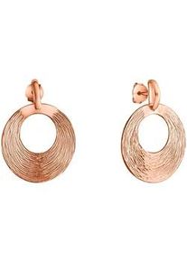 Paar Ohrstecker Celesta "Silber 925 ros&eacute;-vergoldet mit diamantierter Oberfl&auml;che", rot, Ohrringe, Damen, one-size, Silber 925 (Sterlingsilber)