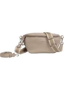 Bauchtasche Gabor "Silena", Damen, Gr. B/H/T: 30cm x 15,5cm x 9,5cm, grau (taupe), Polyurethan, clean, gepflegt, gepr&auml;gtes Muster, unifarben, Taschen, hochwertig gewebte Gurtband und ein filigranes Logo