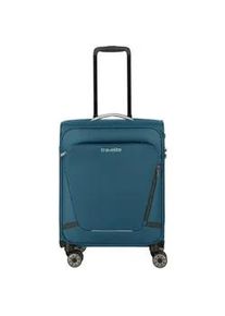 Handgep&auml;ck-Trolley Travelite "JETPACK Multi Light 4 Cabin, konzipiert f&uuml;r Condor & Ryanair", Gr. B/H/T: 40cm x 55cm x 20cm 37 l, blau (petrol), Polyester, unifarben mit Farbeins&auml;tzen, Koffer, Weichgep&auml;ck-Koffer Handgep&auml;ck f&uuml;r die meisten g&auml;ngigen Airlines
