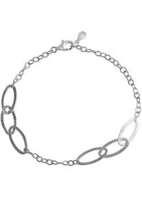 Armband Celesta "925 Silber rhodiniert strukturiert", silber (silbergrau), Armb&auml;nder, Damen, 20cm, Silber 925 (Sterlingsilber), glitzernd, Armband