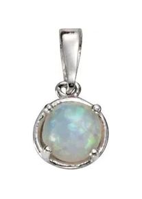 Kettenanh&auml;nger Vivance "925/- Sterling Silber synth. Opal", wei&szlig; (wei&szlig;, blau), Schmuckanh&auml;nger, Damen, one-size, Silber 925 (Sterlingsilber), 0,7 g, Kettenanh&auml;nger