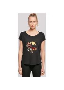 T-Shirt F4NT4STIC "Long Cut T-Shirt Harry Potter Quidditch Seeker", Damen, Gr. L, schwarz, Obermaterial: 100% Baumwolle, regular fit, Rundhals, ohne B&uuml;ndchen, Shirts T-Shirt, Damen,Premium Merch,Lang,Longshirt,Bedruckt