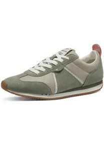 Sneaker Tamaris, Damen, Gr. 38, gr&uuml;n (mintgr&uuml;n, kombiniert), Leder, Lederimitat, Textil, Schuhe Sneaker, Freizeitschuh, Halbschuh, Schn&uuml;rschuh mit Logoaufn&auml;her