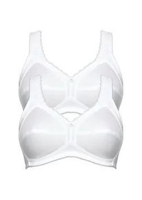 Entlastungs-BH SuSa "2er Pack Entlastungs BH Cotton", Damen, Gr. 90, Cup C, wei&szlig;, Stoff, Obermaterial: 100% Baumwolle CO., BHs Entlastungs-BH