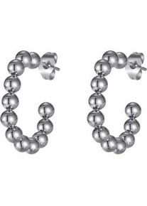 Paar Creolen Firetti "Schmuck Geschenk Edelstahl Ohrschmuck Ohrringe Bubble", silber (edelstahlfarben), Ohrringe, Damen, Edelstahl